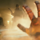 A mysterious hand reaching up from the pits of hell.